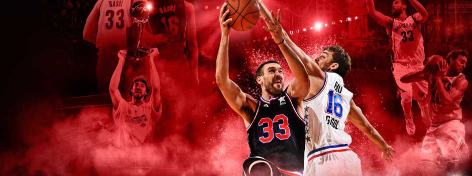 Los hermanos Gasol protagonizan la portada española de NBA 2K16