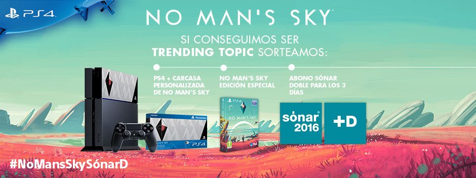 Consigue grandes premios tuiteando el día 9 de junio con el hashtag #NoMansSkySonarD