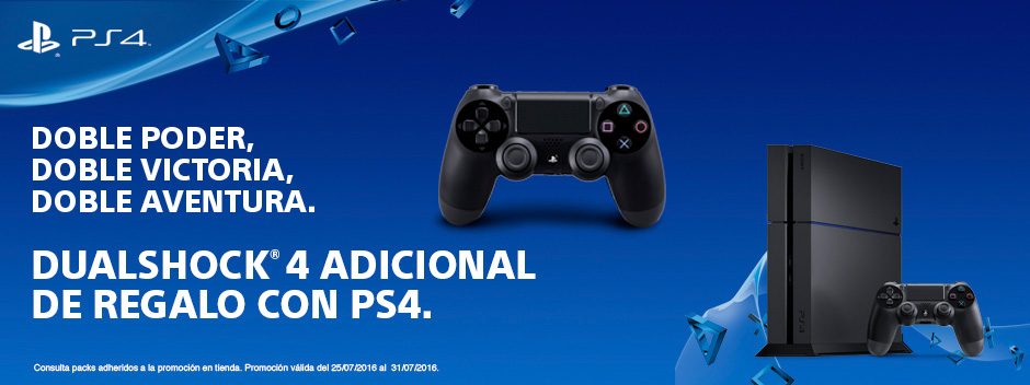 Compra ahora tu PS4 y llévate de regalo un DUALHOCK 4