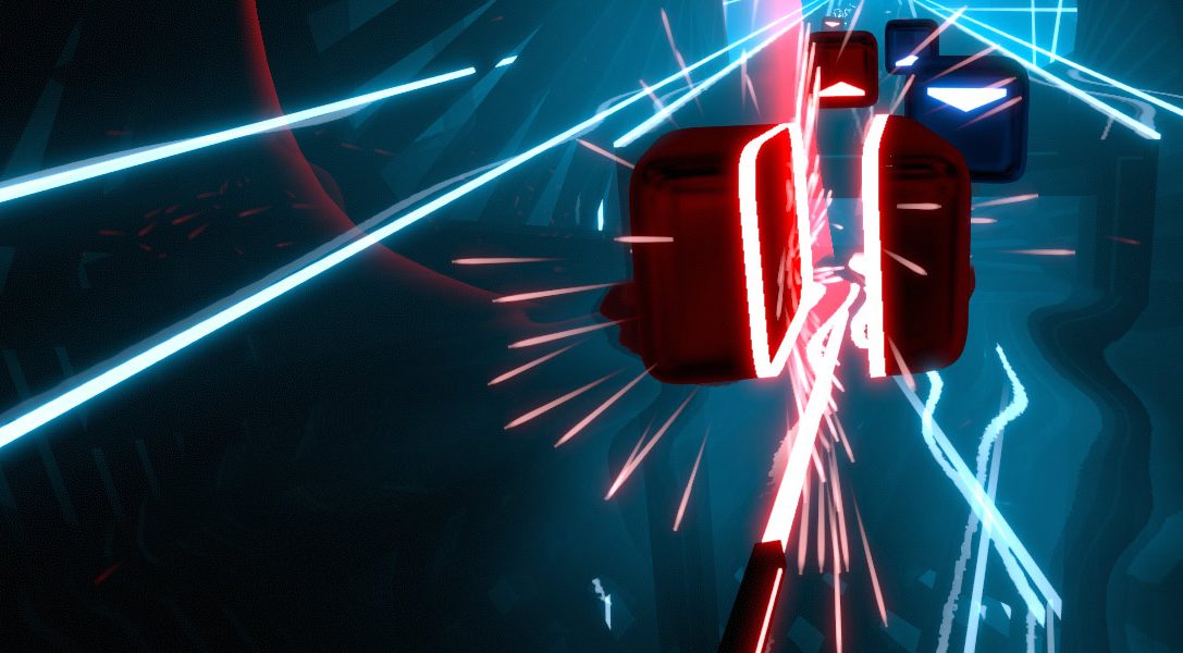 Utiliza PS Move para eliminar bloques en el rítmico juego de acción Beat Saber que llegará para PS VR