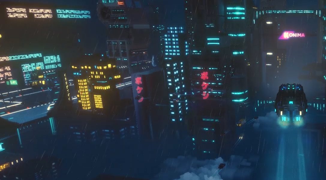 Sobrevive una noche como una repartidora en una metrópolis cyberpunk de estilo vóxel en Cloudpunk