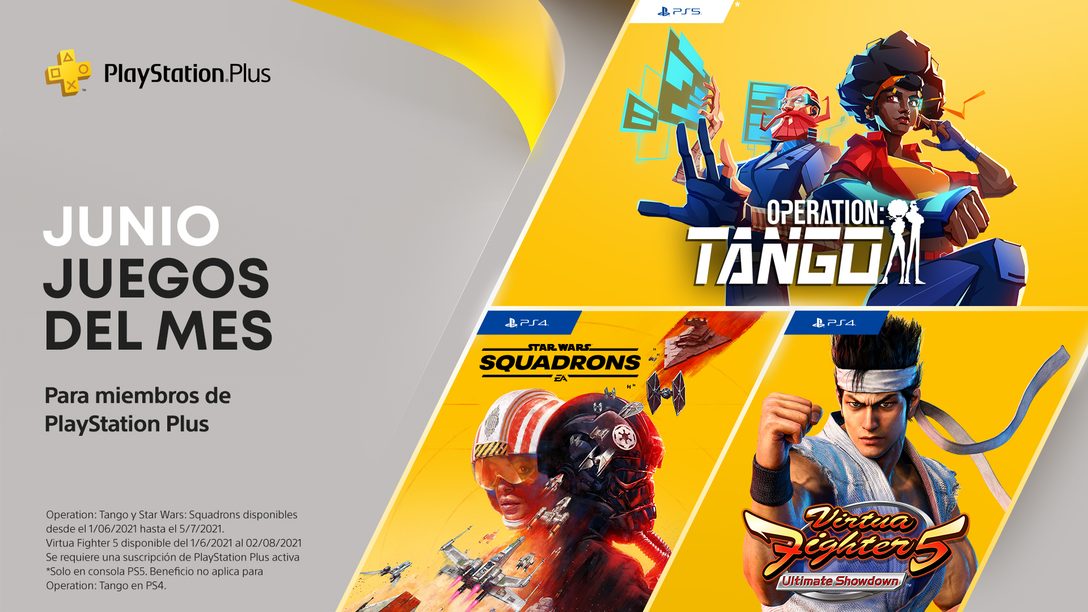 Juegos de PlayStation Plus para junio: Operation: Tango, Virtual Fighter 5: Ultimate Showdown y Star Wars Squadron