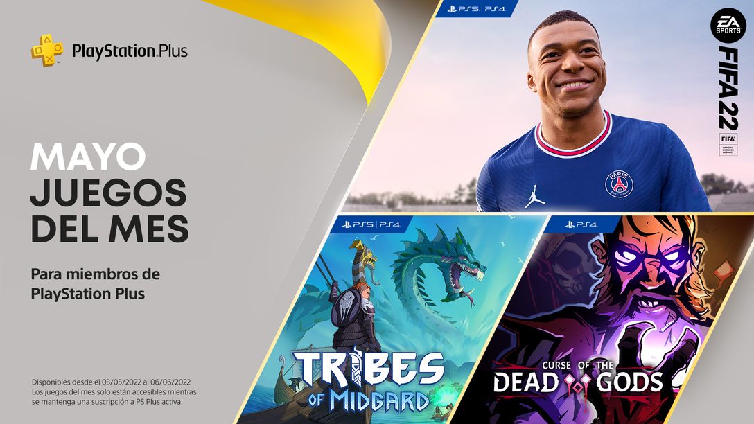 Juegos de PlayStation Plus para mayo | FIFA 22, Tribes of Midgard y Curse of the Dead Gods