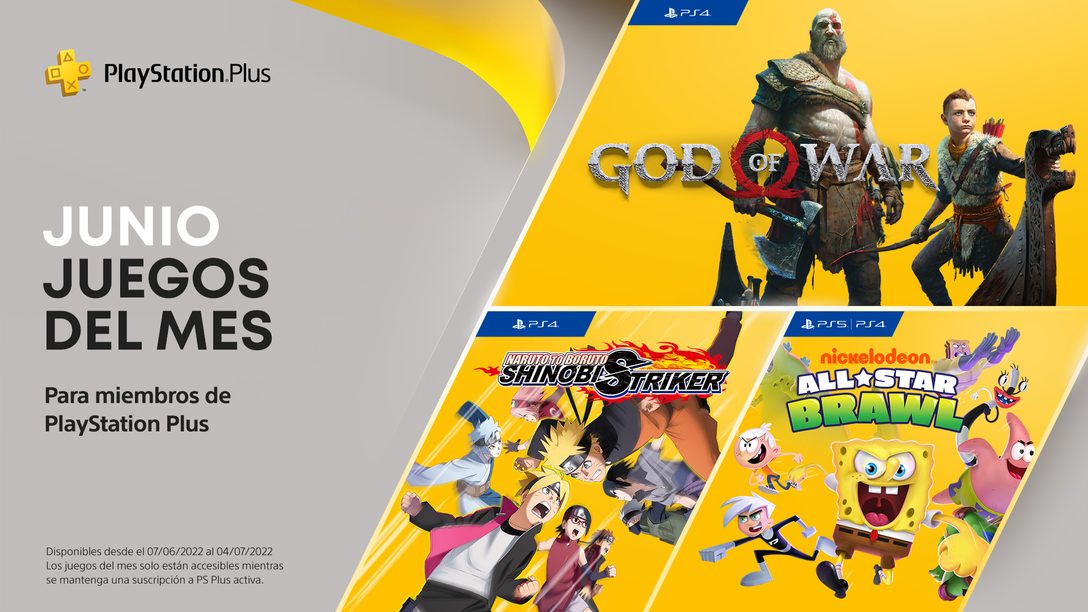 Juegos mensuales de PlayStation Plus de junio | God of War, Naruto to Boruto: Shinobi Striker y Nickelodeon All-Star Brawl