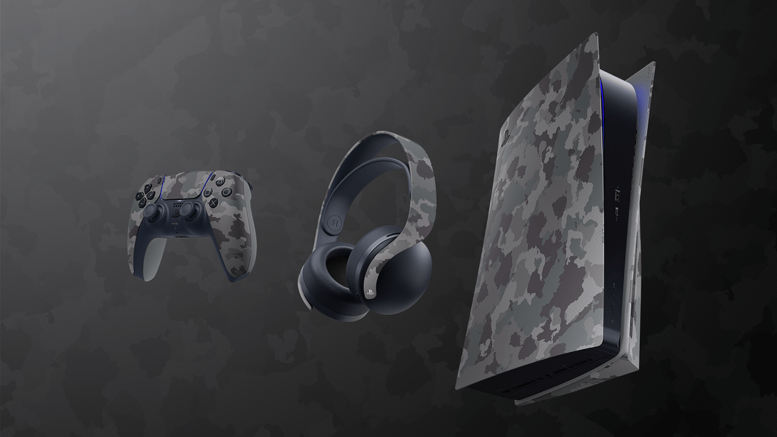 La colección Grey Camouflage formará parte de la gama de accesorios para PS5 a partir de otoño