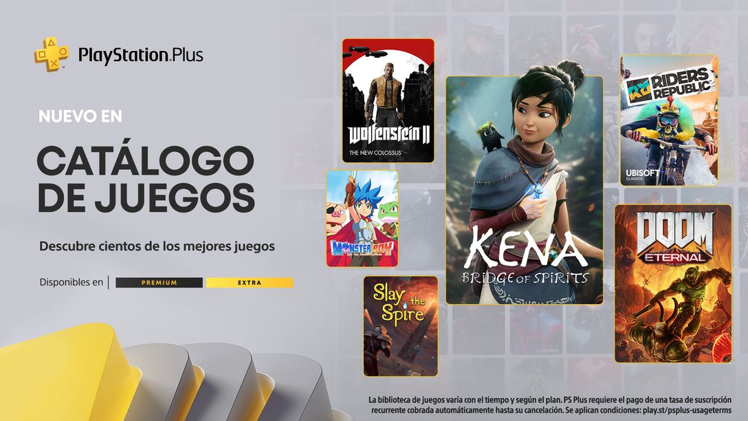 El catálogo de juegos de PlayStation Plus en abril | Kena: Bridge of Spirits, Doom Eternal, Riders Republic y más 