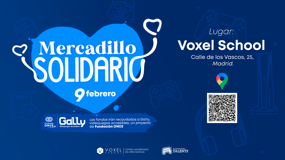 No te pierdas nuestro mercadillo solidario este viernes en colaboración con Fundación ONCE y Voxel School 