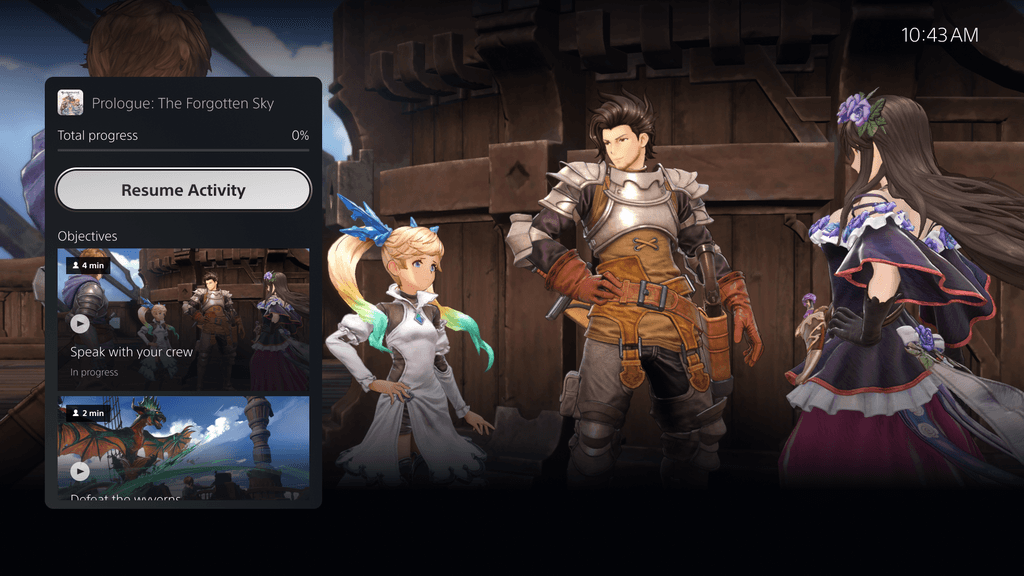 Captura de pantalla de la interfaz de usuario de PS5 que muestra la Ayuda de juego de la comunidad para Granblue Fantasy: Relink.