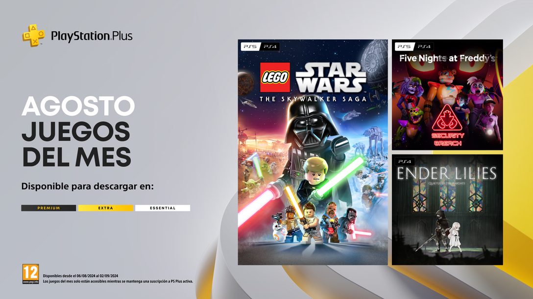 Juegos mensuales de PlayStation Plus de agosto: Lego Star Wars: The Skywalker Saga, Five Nights at Freddy’s Security Breach, Ender Lilies: Quietus of the Knights 