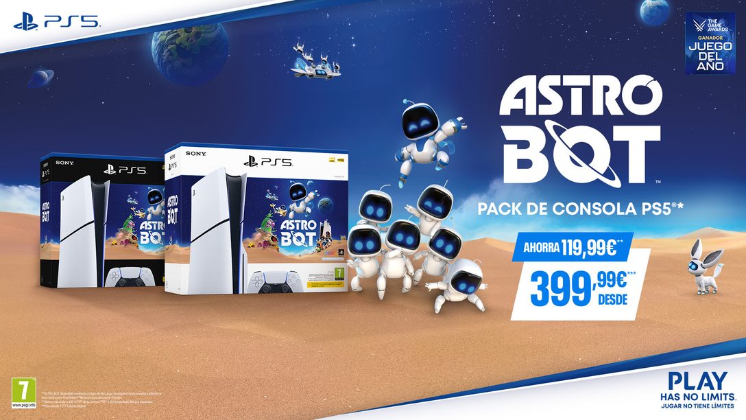 Prepárate para una aventura espacial a lo grande con el pack consola PS5 con ASTRO BOT