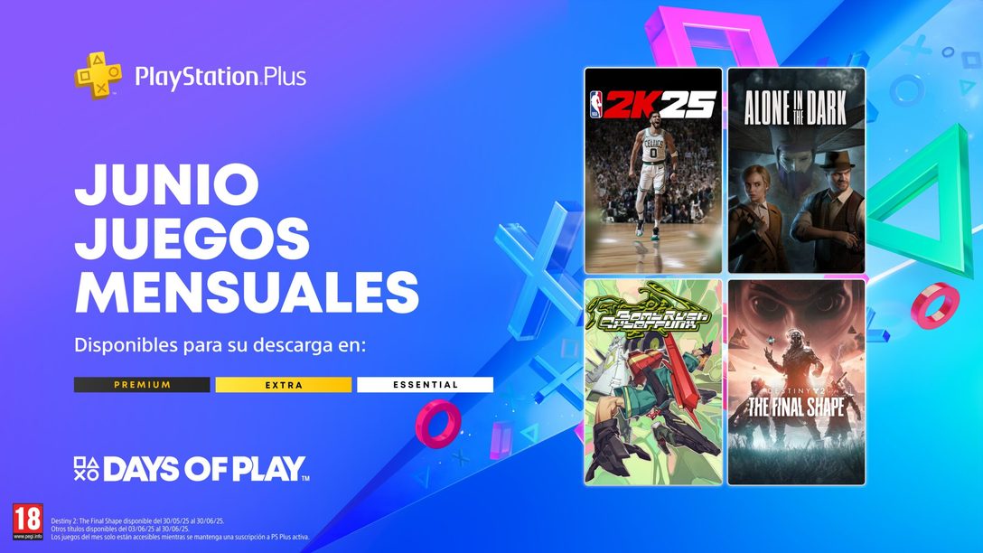 Juegos mensuales de PlayStation Plus de junio:  NBA 2K25, Alone in the Dark, Bomb Rush Cyberfunk y Destiny 2: The Final Shape