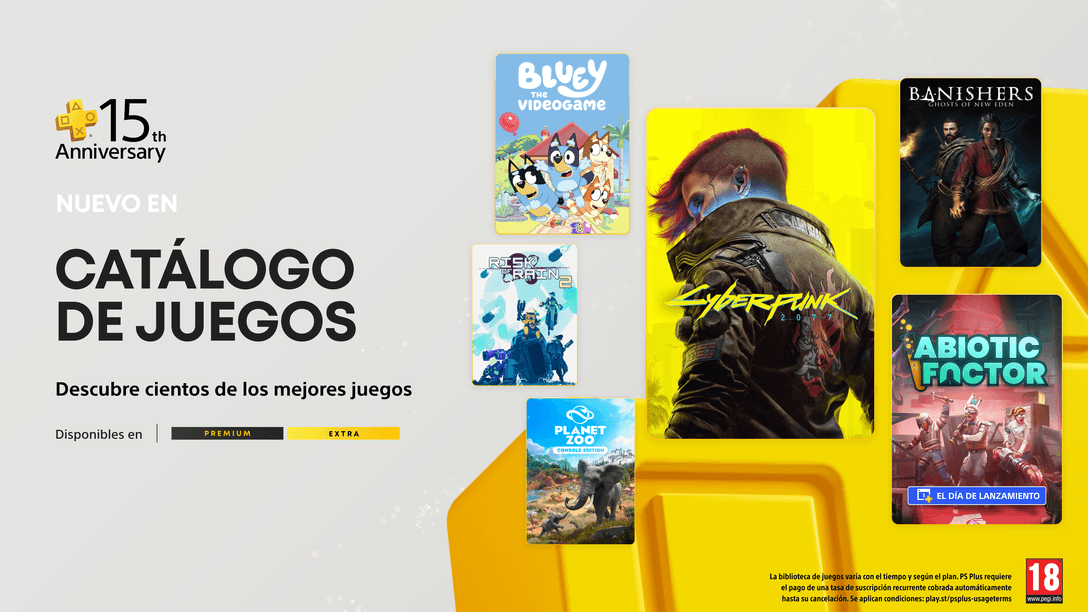 Catálogo de juegos de PlayStation Plus de julio: Cyberpunk 2077, Abiotic Factor, Banishers: Ghosts of New Eden y muchos otros