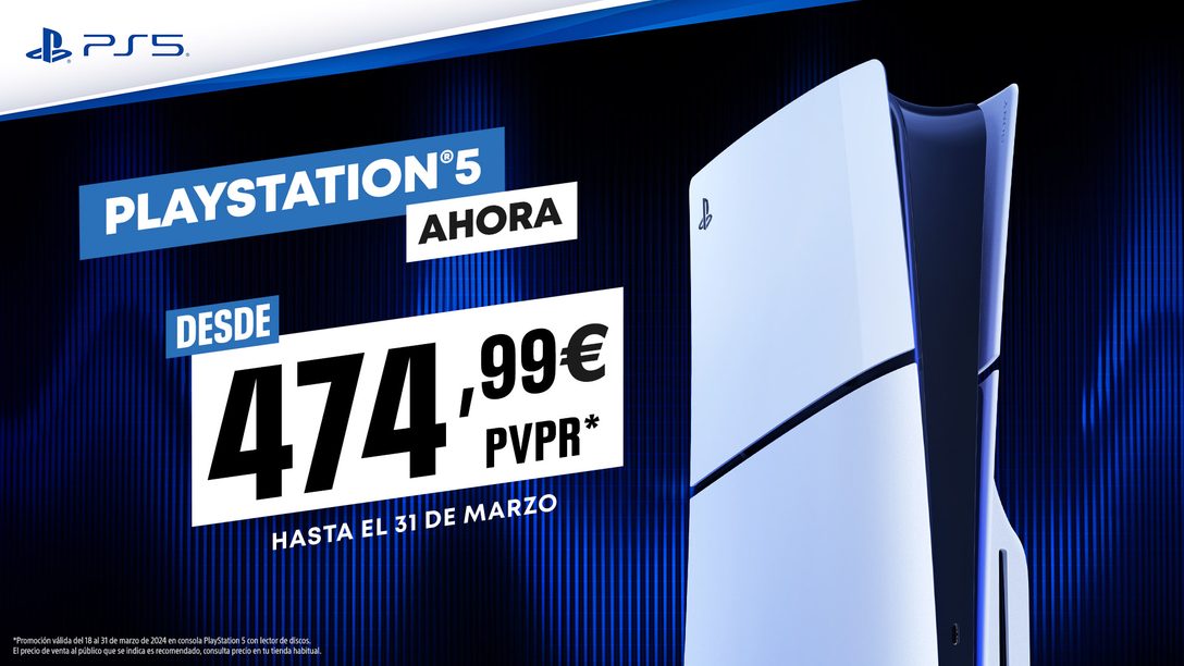 Consigue una PS5 por 474,99 € * hasta el próximo 31 de marzo