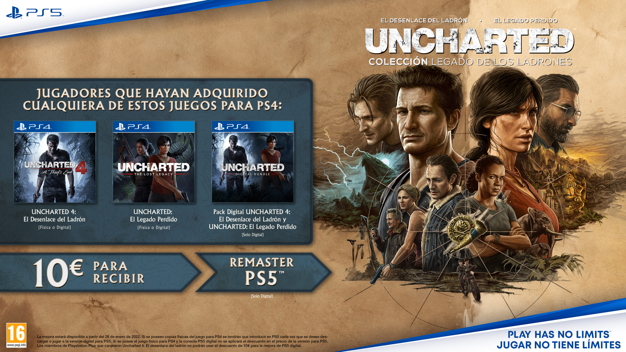 Estos son los requisitos de 'Uncharted: Colección legado de los